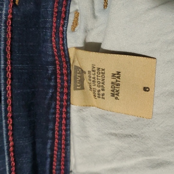 Levis jeans women's size 6 blue perfectly slimming 548 capri y2k - Picture 11 of 14